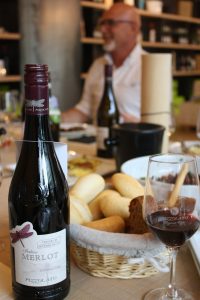 organic wine with pasta