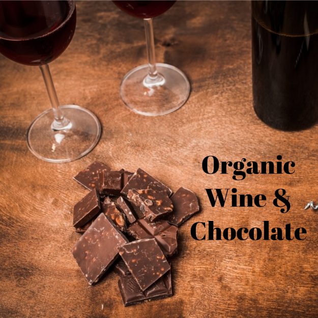 organic wine and chocolate