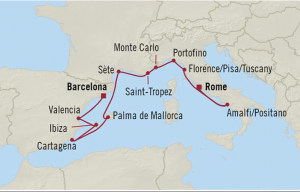Organic Wine Cruise Map